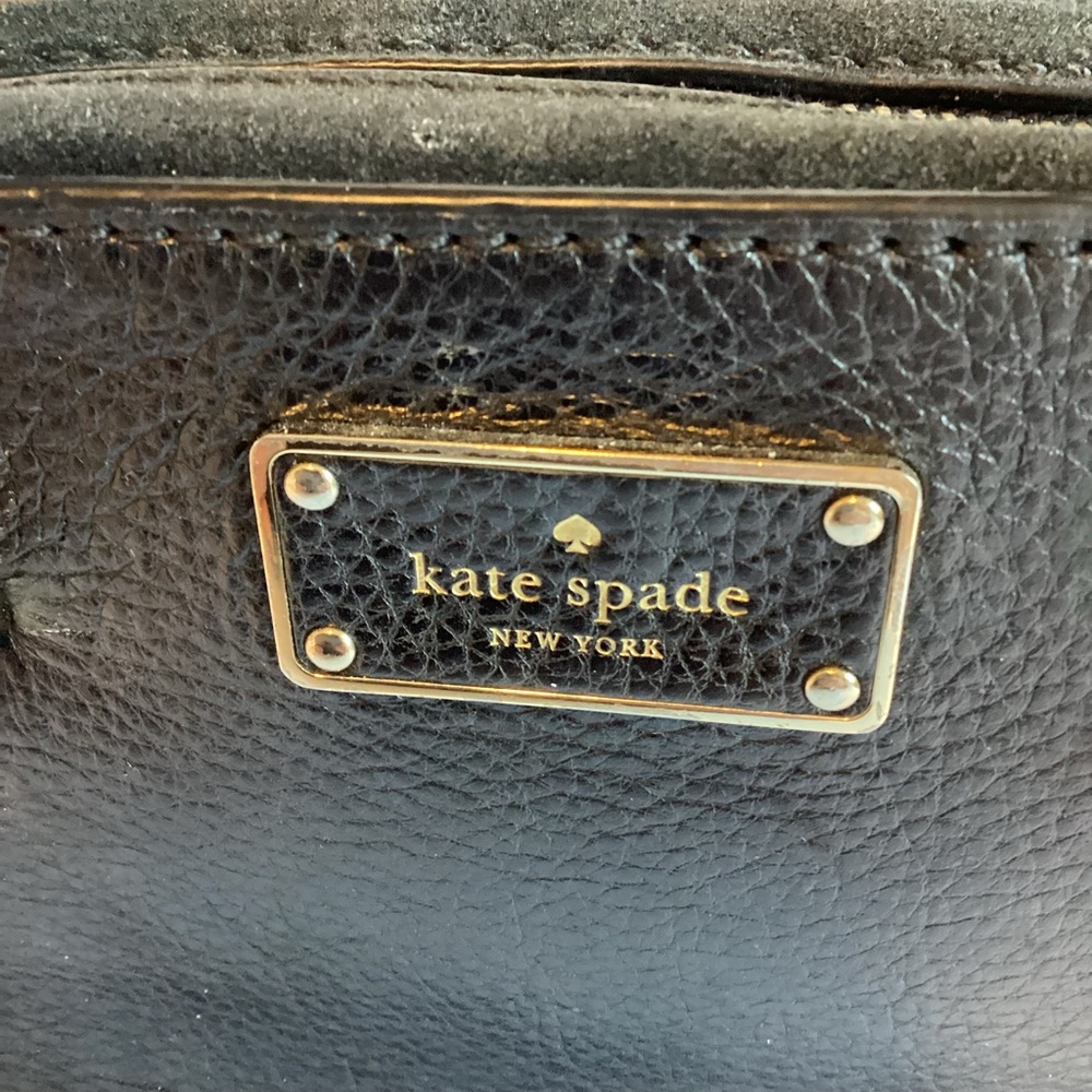 Kate Spade Kay Street Small Felix Satchel Black Pebbled Leather Suede Trim Bag - Picture 2 of 15